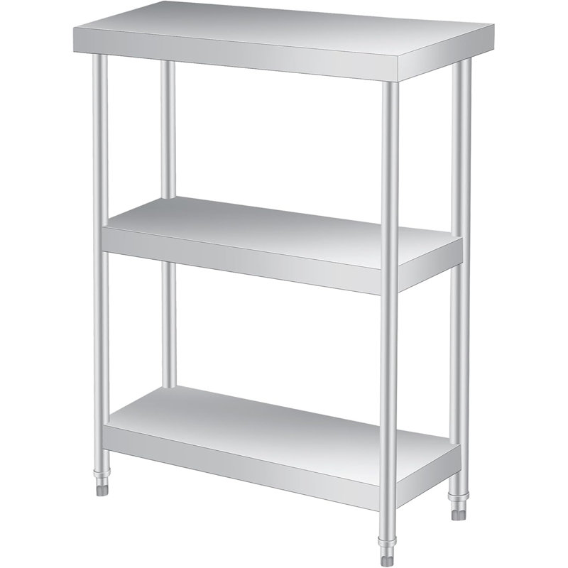 Stainless Steel Top Workbench Top, 86cm H x 61cm W x 35.6cm D