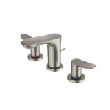 Double Handle Bathroom Faucet with Drain Assembly
