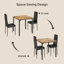 Ensemble de salle à manger ergonomique en cuir 3 pièces - résistant à l'eau et peu encombrant pour les petits espaces-880836892
