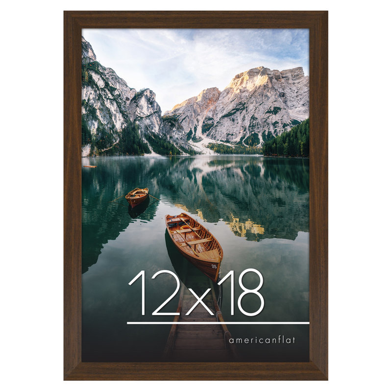 Cadre photo Damaine Signature - bois d'ingénierie et verre incassable, blanc, 12 po x 18 po