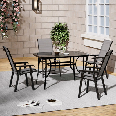 Macau 4 - Person Patio Dining Set with Rectangular Table