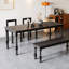 Table de salle à manger de style français pour petits appartements rétro-429434438-429434439