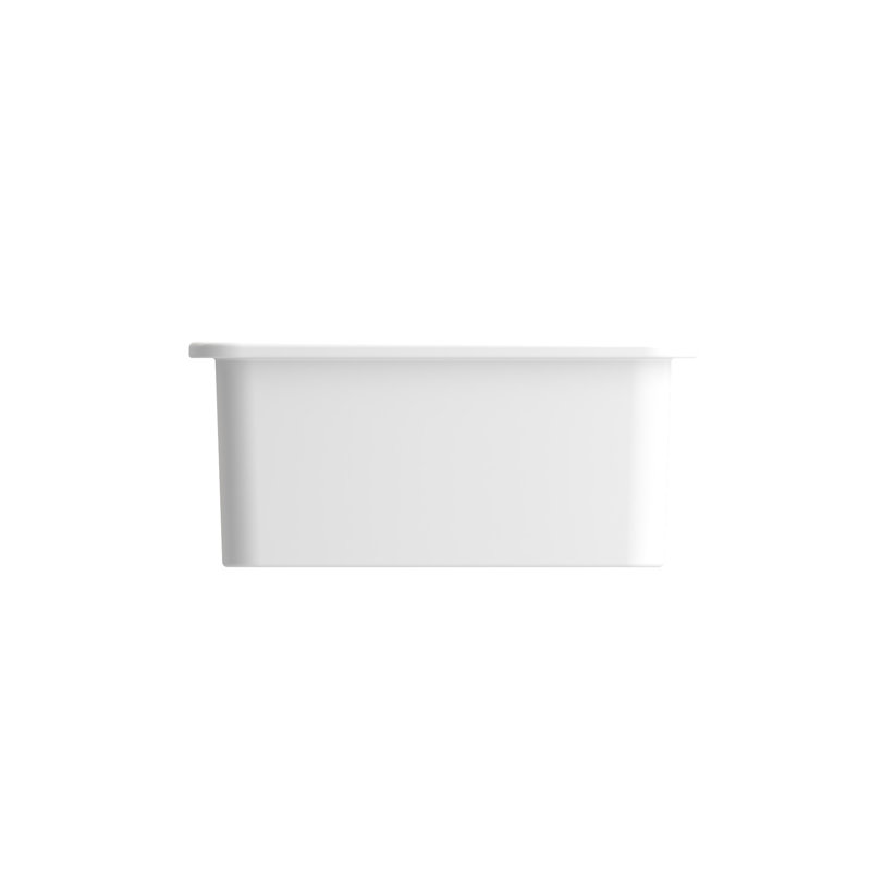 12'' L Kitchen Sink, Matte White