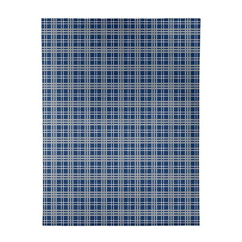 Tapis à carreaux bleu, Rectangle 8 pi x 10 pi