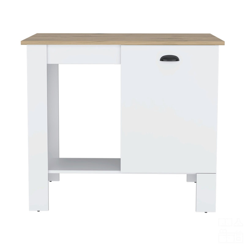 Îlot de cuisine, armoire à une porte, tablette