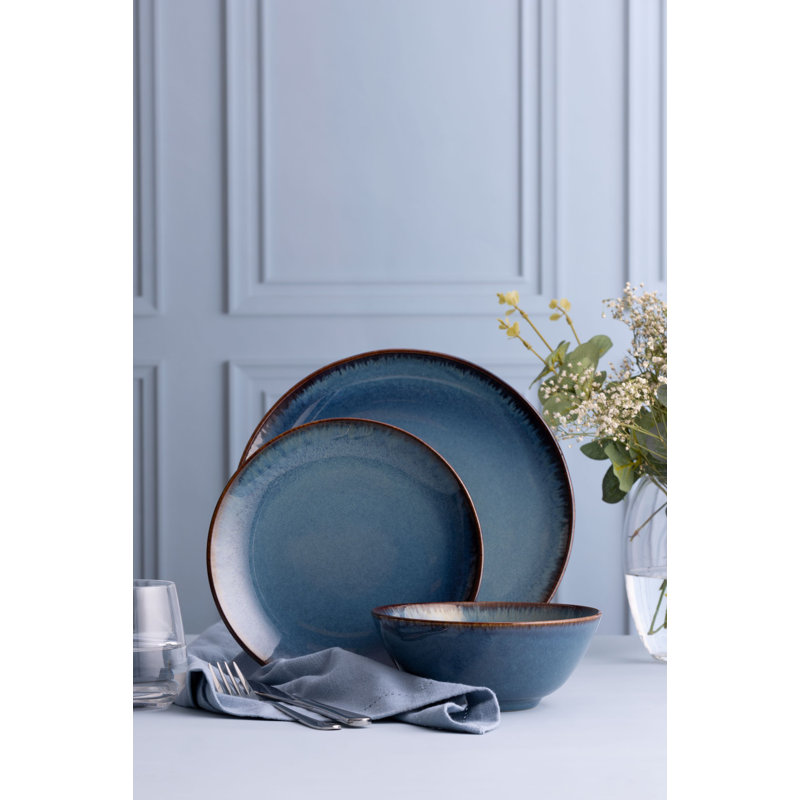 Reactive Dinnerware Side Plates, Blue