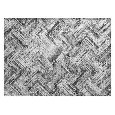Washable Abstract Indoor / Outdoor Rug