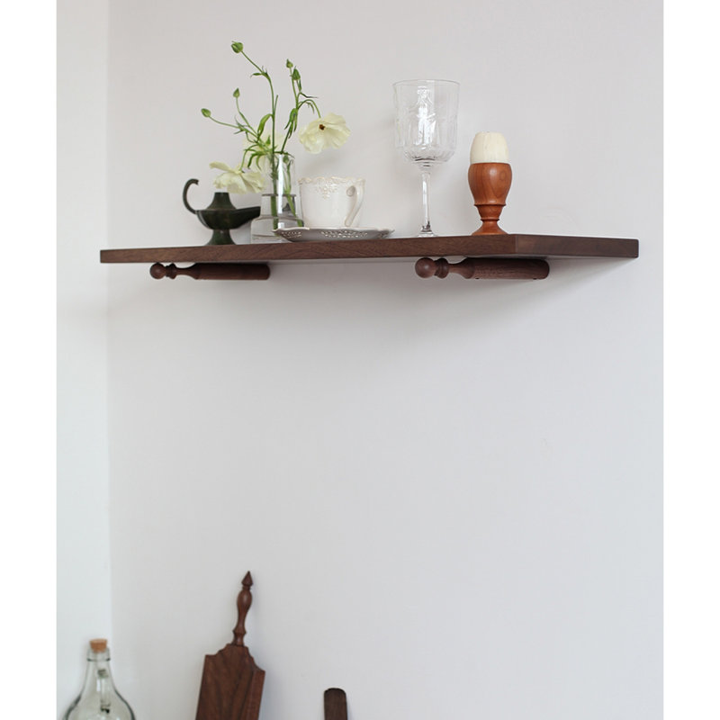 Vintage Solid Wood Wall Hanger, 0.82" H x 23.62" W x 7.48" D