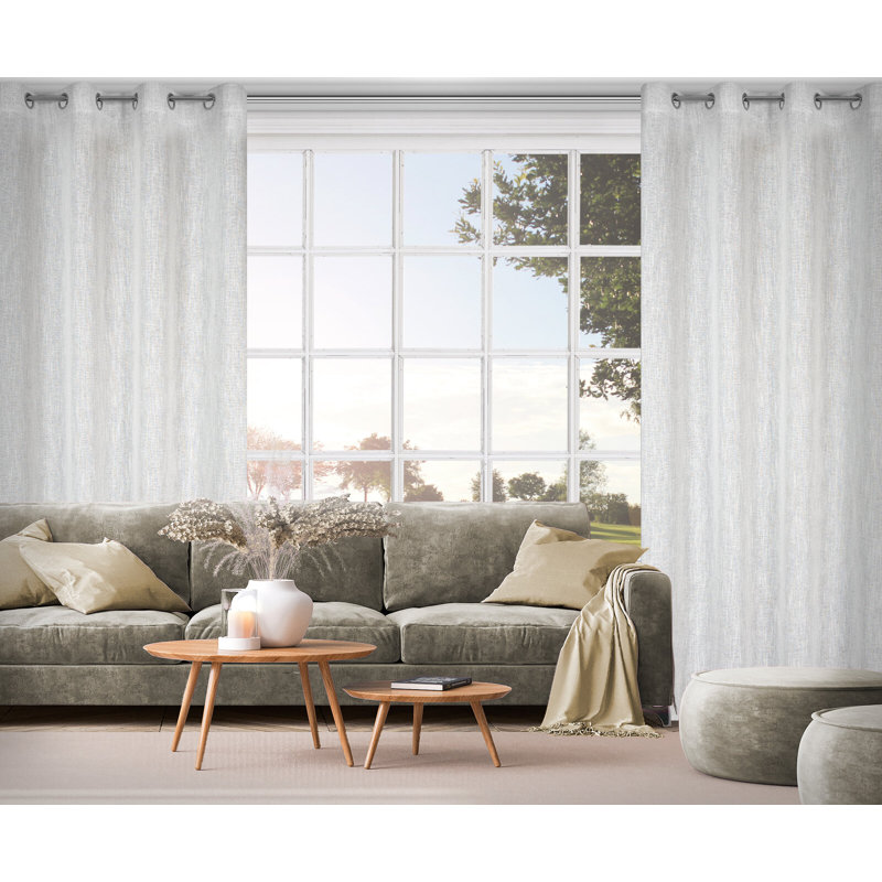 Kavya Semi -transparent Curtains Single Panel, Grey