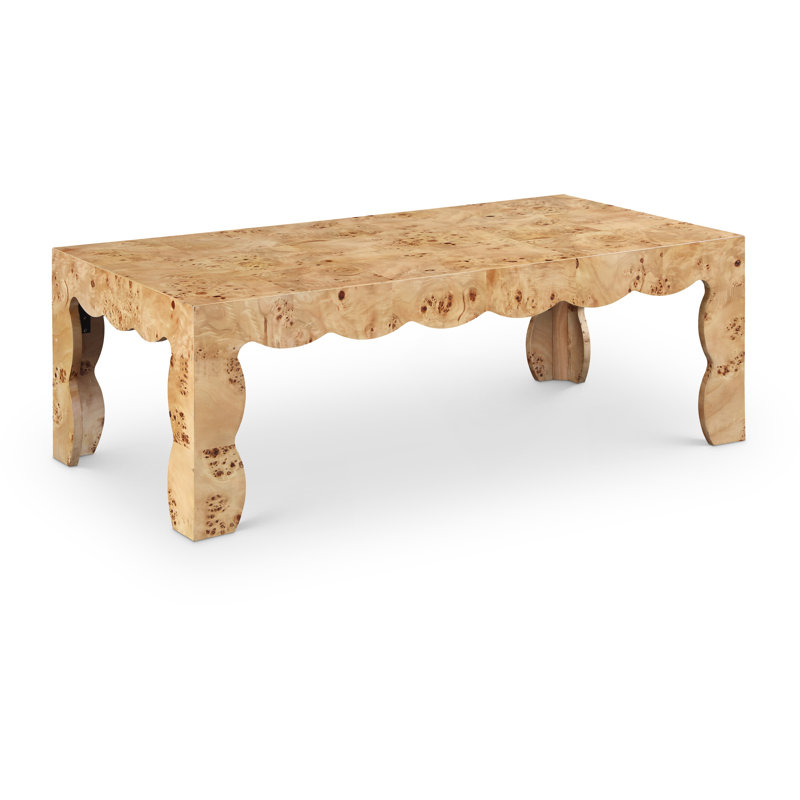 Burl Veneer Coffee Table, Natural