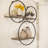 Decorative Round Metal Hanging Wall Shelf Sculpture for Home Decor - Modern Wall Art Accent for Office and Living Room - Set of 3, 16", 14", 12", Black-1577832337