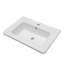 Plateau de meuble-lavabo simple blanc 28 po x 19 po avec 1 trou de robinet et trop-plein (lavabo seulement)