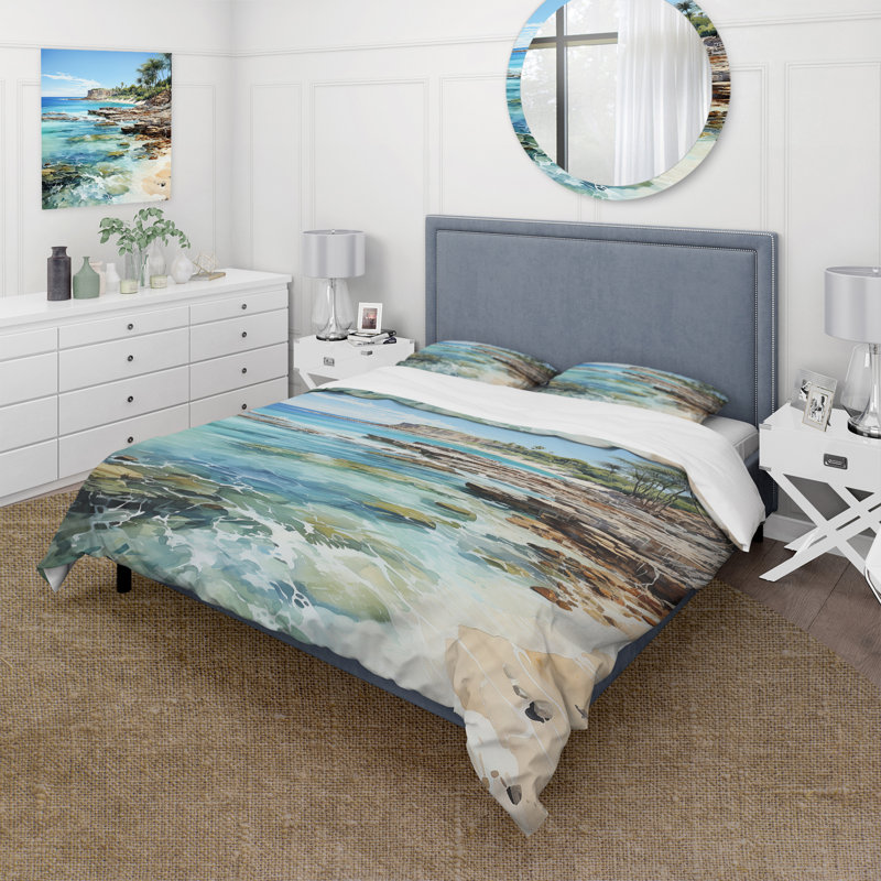 Ensemble de housse de couette en microfibre / polyester Beach Photo Tropical Paradise III