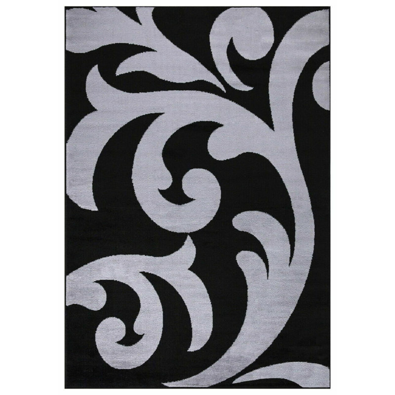 Lassorr Floral Area Rug, Rectangle 80 x 150cm