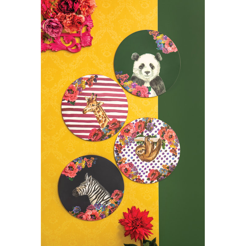 Mikasa Wild at Heart Cork Round Placemats, Set of 4, 25cm