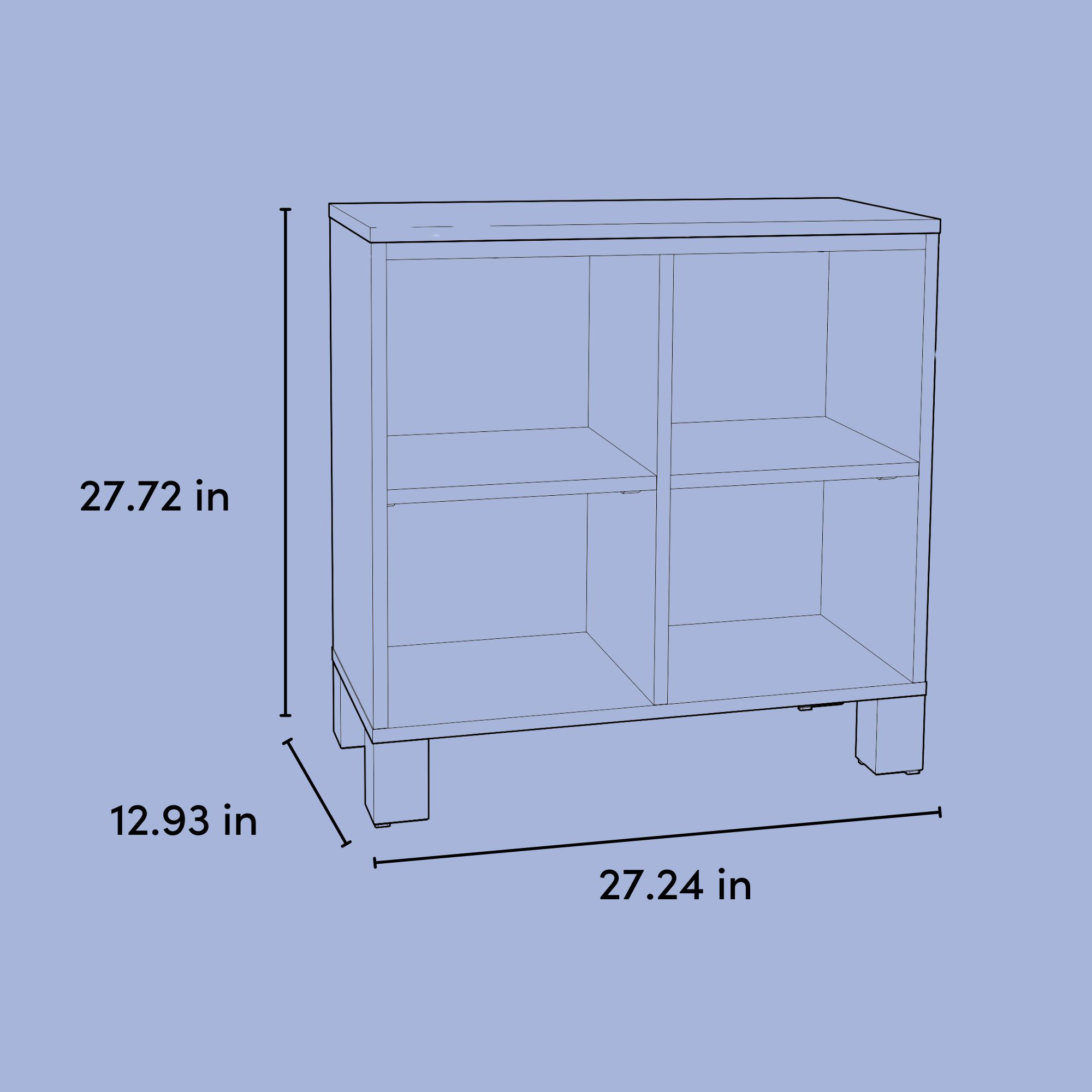 California Cube Organizer Bookcase, Frosted Oat
