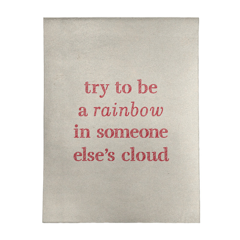 Tapis en chenille poly «Quotes», Rectangle 5 pi x 7 pi