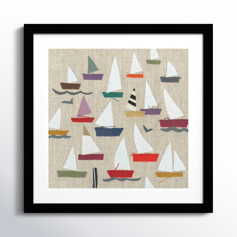 «Montier Plain Sail» encadré sur papier par Jenny Frean, reproduction, Blanc, H 17 po x l 17 po x P 1 po