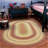  Braided Reversible Rug Washable Indoor/Outdoor Red/Gold Rug-581458416