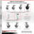 4 Piece Glass Filled Nylon Caster Set