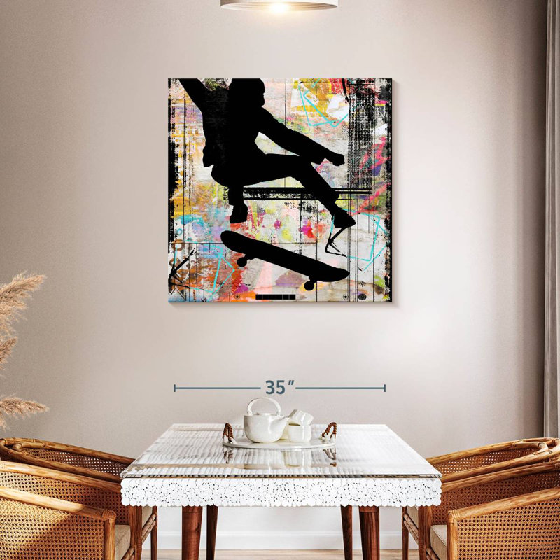 Sireci Extreme Skate Boarder, 36" H x 36" W