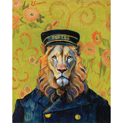 Lion français postmaser ala Van Gogh 16 x 20