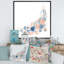 8 - Bouquet romantique de pivoines bleues et roses - reproduction d'art sur toile traditionnelle-66814054-66814057