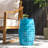 LILAC 12" Accent Side Table, Cylindrical Design End Table for Living Room, Family Room, or Entryway, Industrial Style,Coffee Side Tables for Indoor Outdoor, Blue Color-570070820