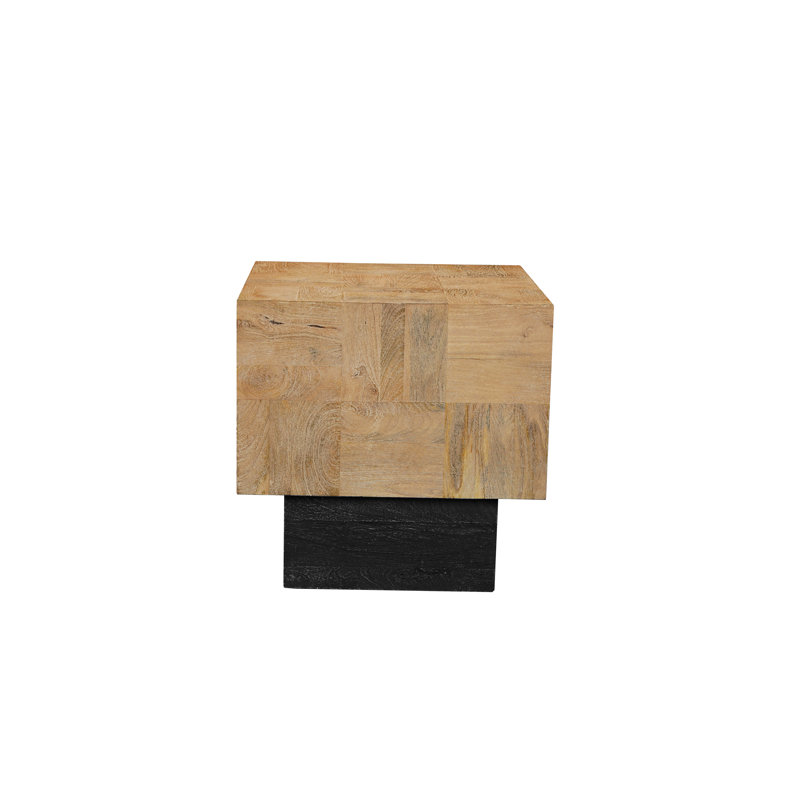 Table de bout en bois massif Hollingsworth, Brun, Noir