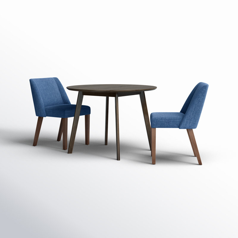 Didmarton Dining Set w/ Upholstered Chairs, 3 Pieces: Table, 2 Chairs
