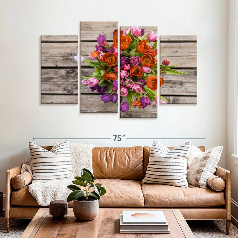 Bouquet de tulipes Harnek, H 42 po x l 68 po