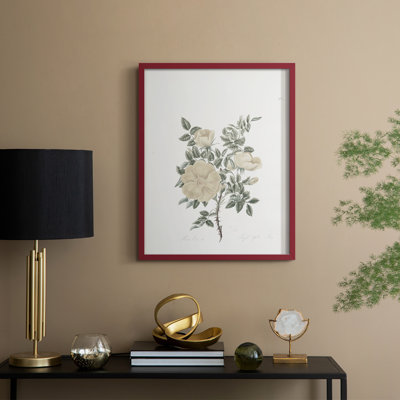 Vintage Floral Print CXLIV Framed Print - Solid Wood