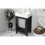 Meuble-lavabo de 20,51 po avec pieds en bois massif, lavabo en céramique, charnières, rangement compact de 20 po au design moderne, porte à fermeture en douceur, look minimaliste contemporain