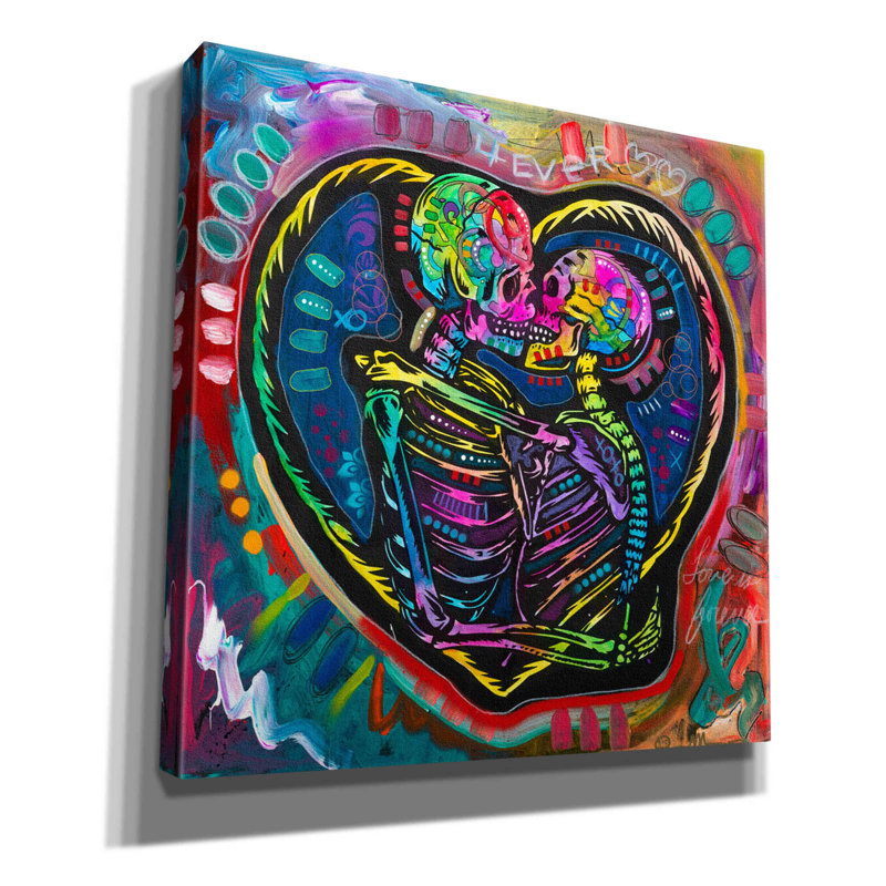 «4ever» par Dean Russo, art mural sur toile, H 12 po x l 12 po x P 0,75 po