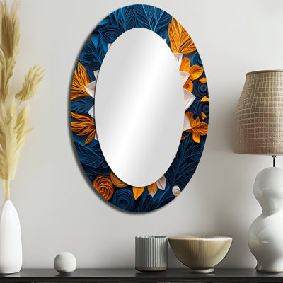 Miroir mural blanc blanc Botanical Whirlwind III - Blanc