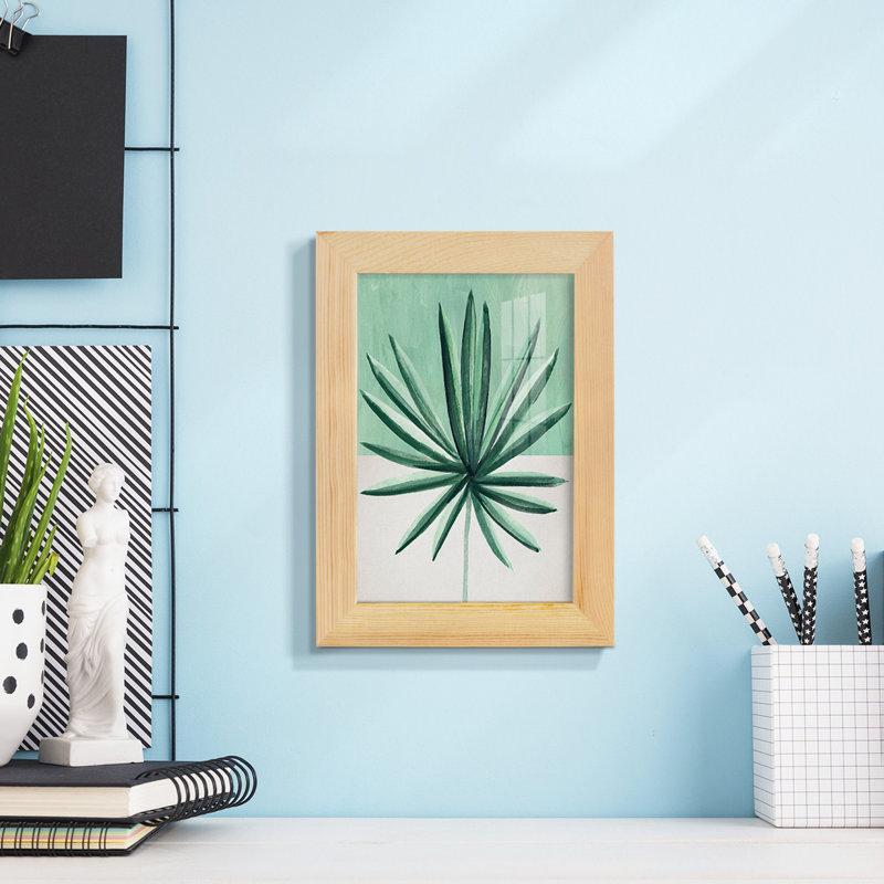 Verging Palm IV - Impression encadrée avec verre, H 6 po x l 4 po x P 1 po, Naturel