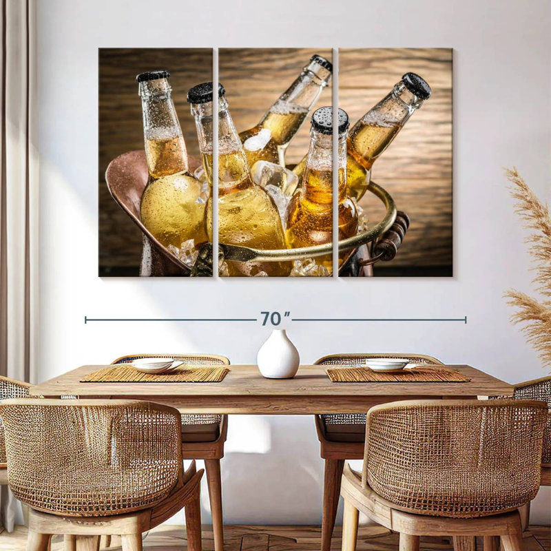 Yarlin Cold Beer Bottles, 42" H x 65" W