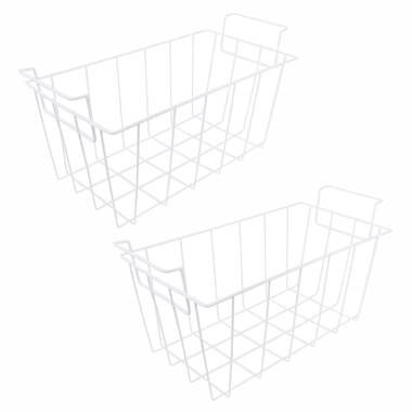 Kitchen Basics 101: WR21X10208 White Refrigerator Freezer Basket Replacement for GE and Haier RF-0300-29 (2 Pack)