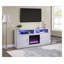 Meuble TV Terra 70" au fini noyer blanc avec foyer électrique et chauffage