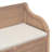 Rustic Solid Wood Entryway Storage Bench with Safety Hinge and Beige Cushion-1572780945