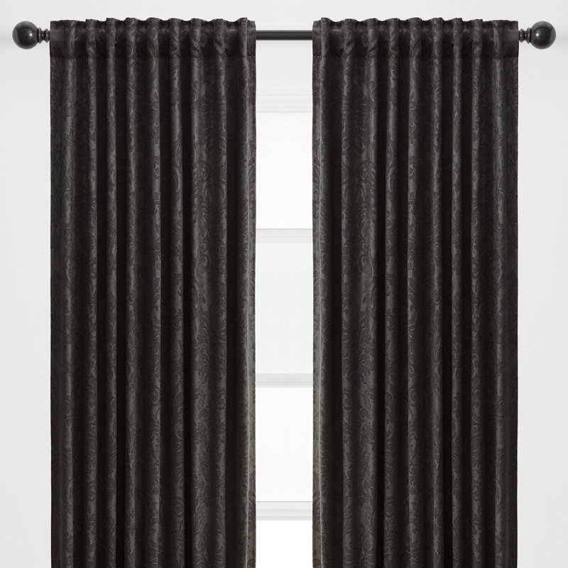 Paire de rideaux obscurcissant Berlinda, l 52" x L 84", Gris foncé