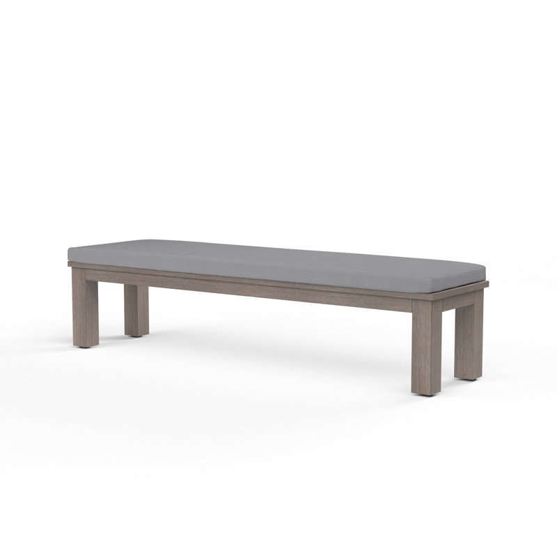 Laguna Outdoor Dining Bench, Canvas Granite Sunbrella® Canvas