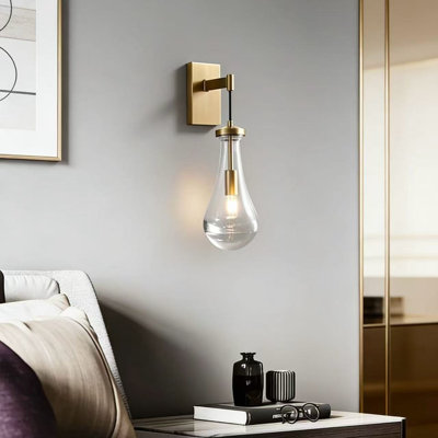 Applique murale de chevet moderne Raindrop, E12Base, applique murale industrielle, pour chambre à coucher, salon, luminaires de salle de bain d'intérieur, 1 paquet