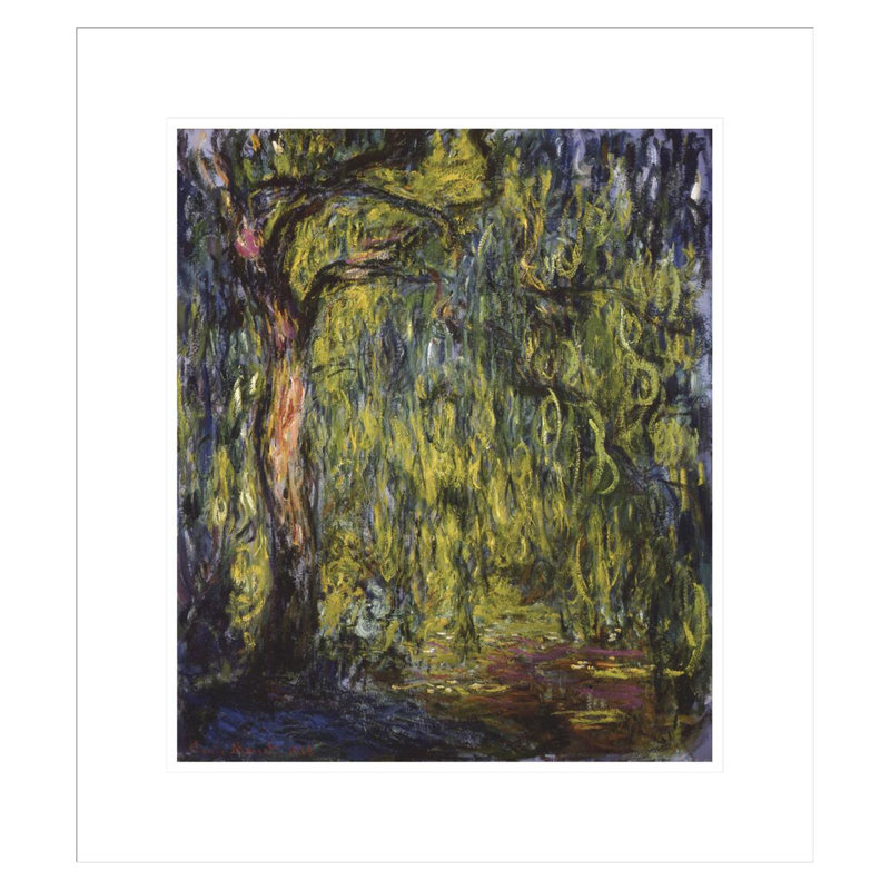 «Weeping Willow» par Claude Monet, impression giclée sur cadre, H 19,93 po x l 17,75 po