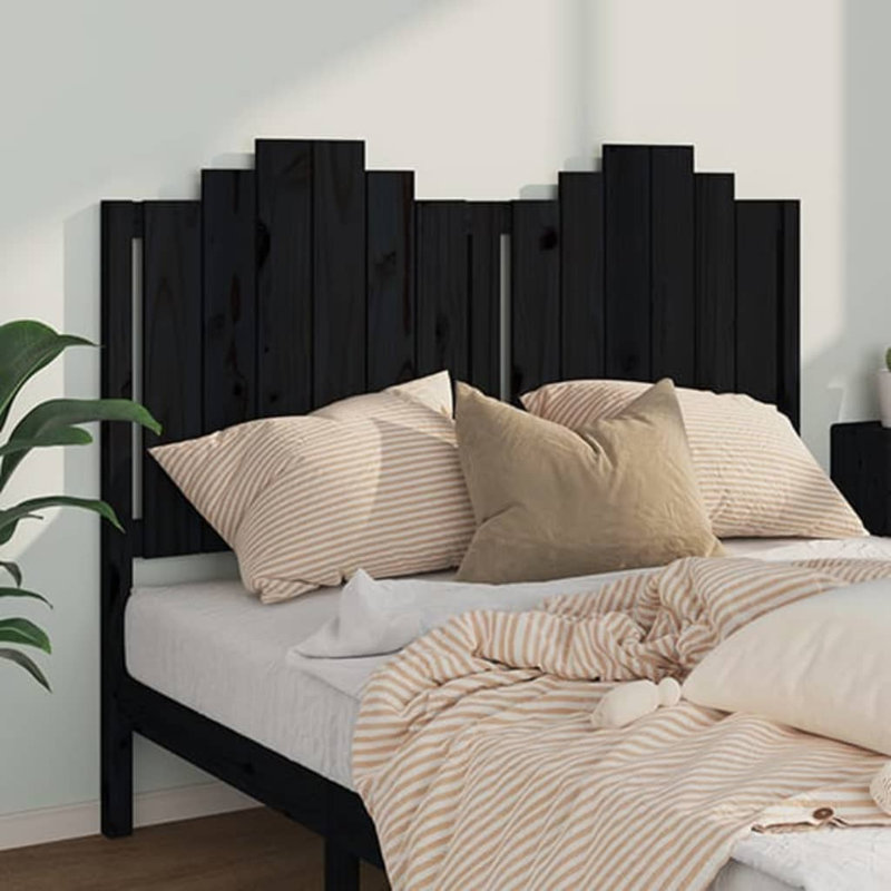 Rentz Solid Wood Headboard, 146 x 110 cm, Black