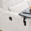 Velours côtelé beige avec lit, plateau de table mobile et 2 sièges pour soirées cinéma, divertissement de 105,79 lb-1771229732