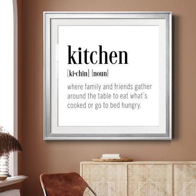 Art textuel, cadre de cuisine