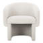 Chaise d'appoint Art Deco avec tissu recyclé et bois certifié FSC
