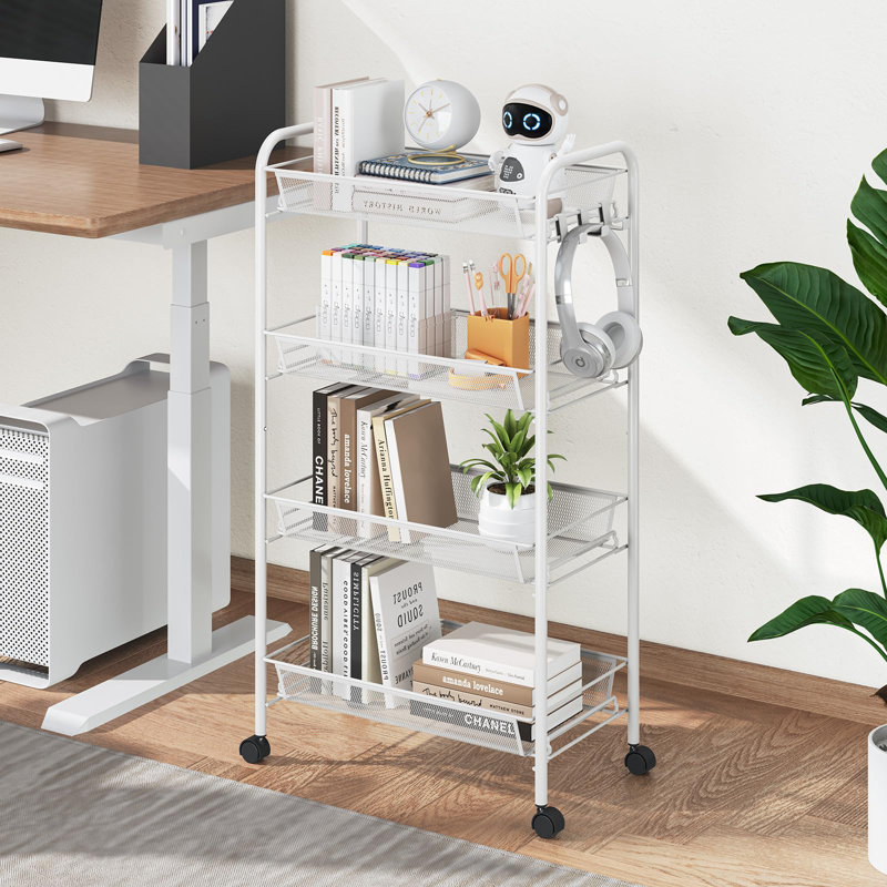 82.8cm H x 43.6cm W Utility Cart, White