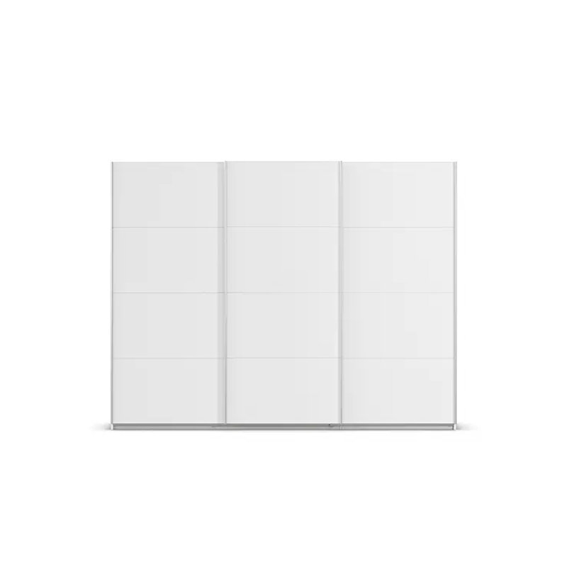 Caracas 3 Door Manufactured Wood Wardrobe, Premium, 210cm H x 271cm W x 62cm D, White